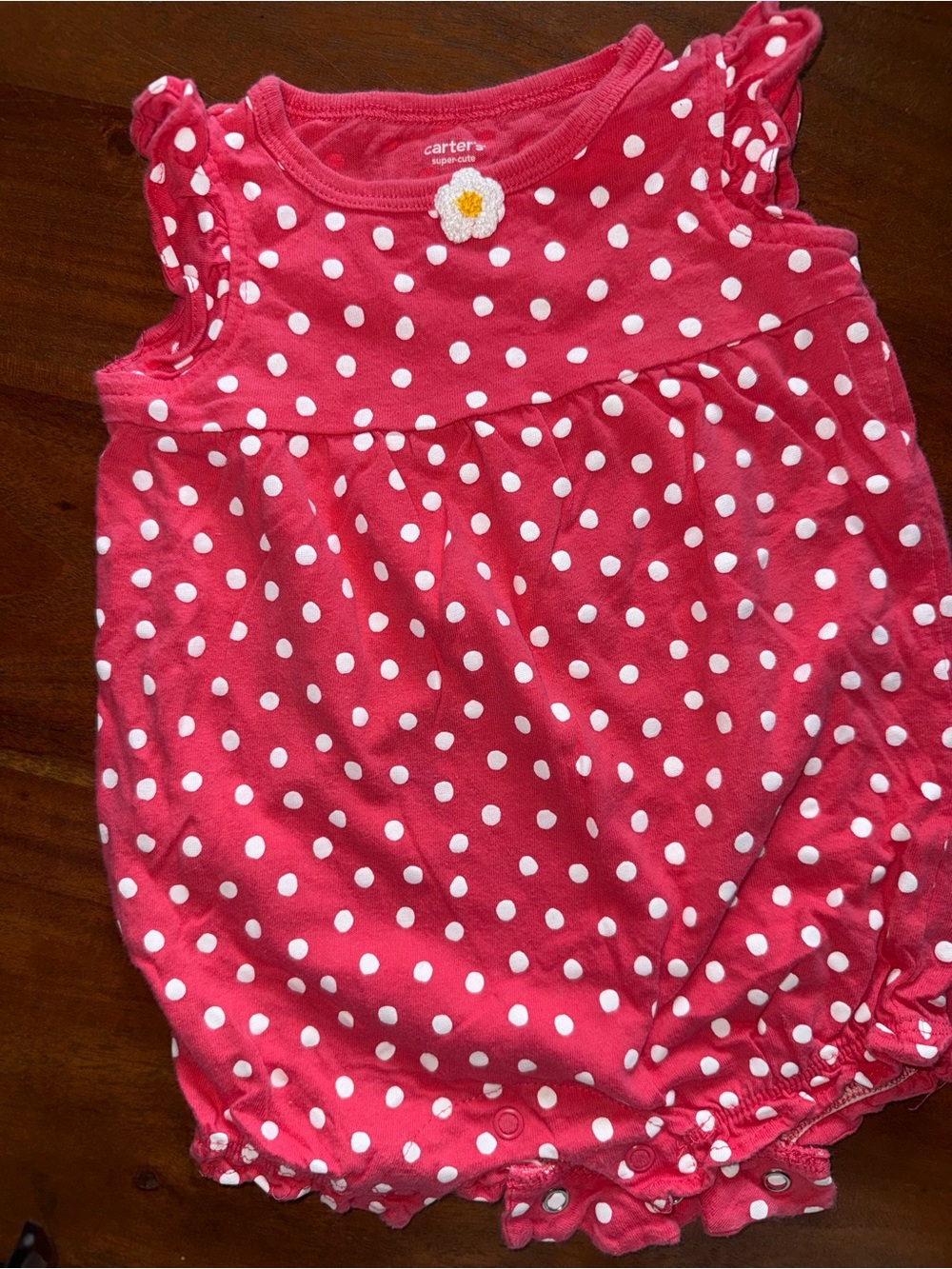 Carter's Pink Polka Dot Romper‎